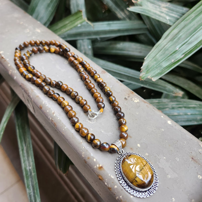 Certified Tiger Eye Necklaces / Mala