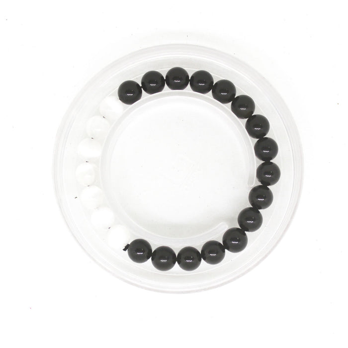 Certified & Energised Black Tourmaline, Black Obsidian & Selenite Healing Bracelet for Overall Protection
