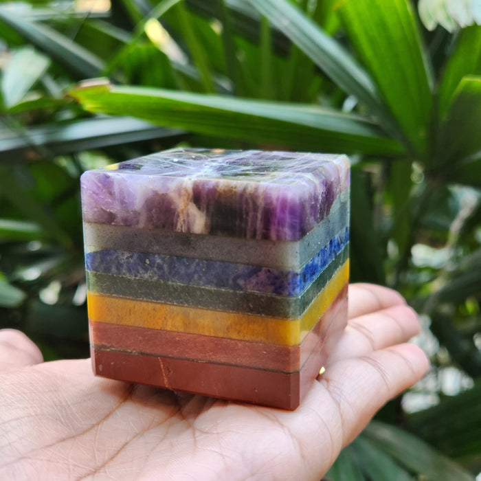 Seven (7) Chakra Crystal Cubes