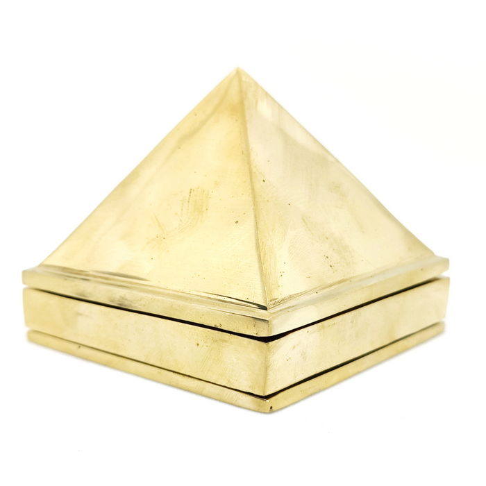 Three Layer Vastu Brass (Peetal) Pyramid with Vastu Devta Yantra for Positive Energy