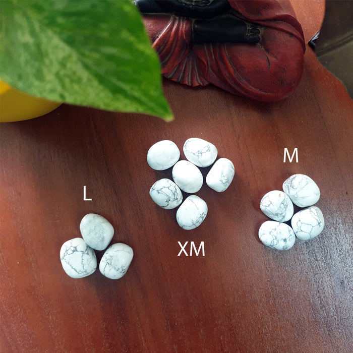 Howlite Tumbled Stone to Reduce Pain, Stress and Anger
