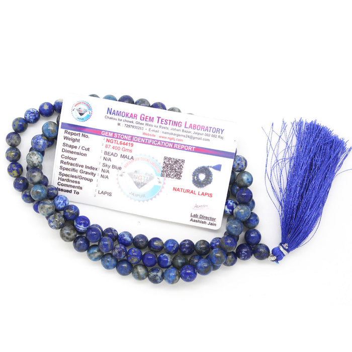 Certified Original Lapis Lazuli Stone Rosary Mala