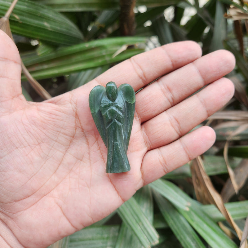Green Jade Angel for Wealth & Abundance