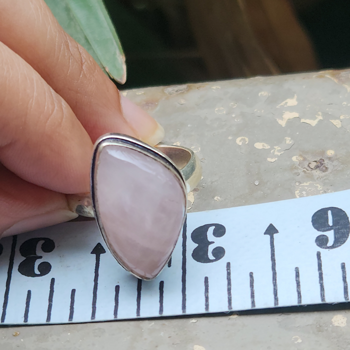 Certified Rose Quartz Adjustable Rings- R66