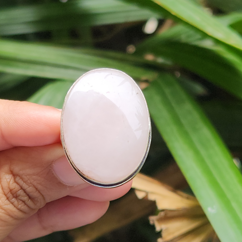 Certified Rose Quartz Adjustable Rings- R62
