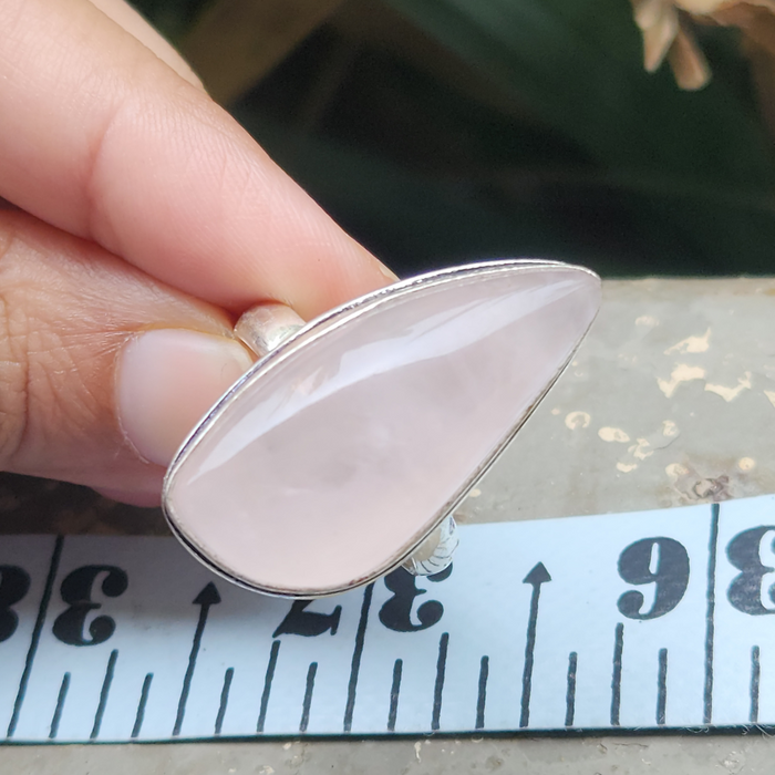 Certified Rose Quartz Adjustable Rings- R60