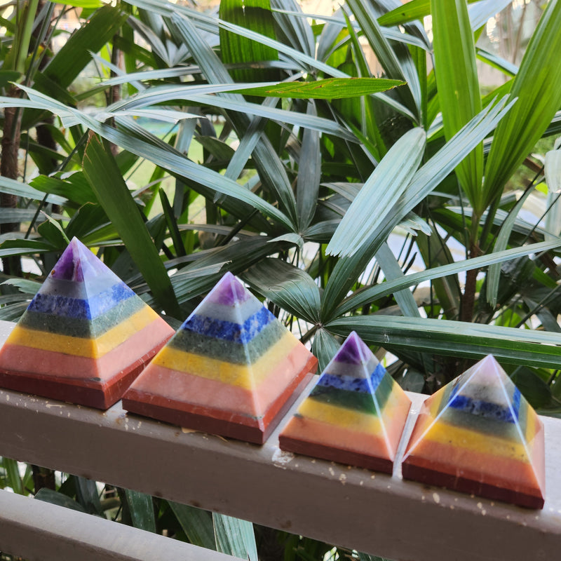 Natural Seven-7 Chakra Pyramid