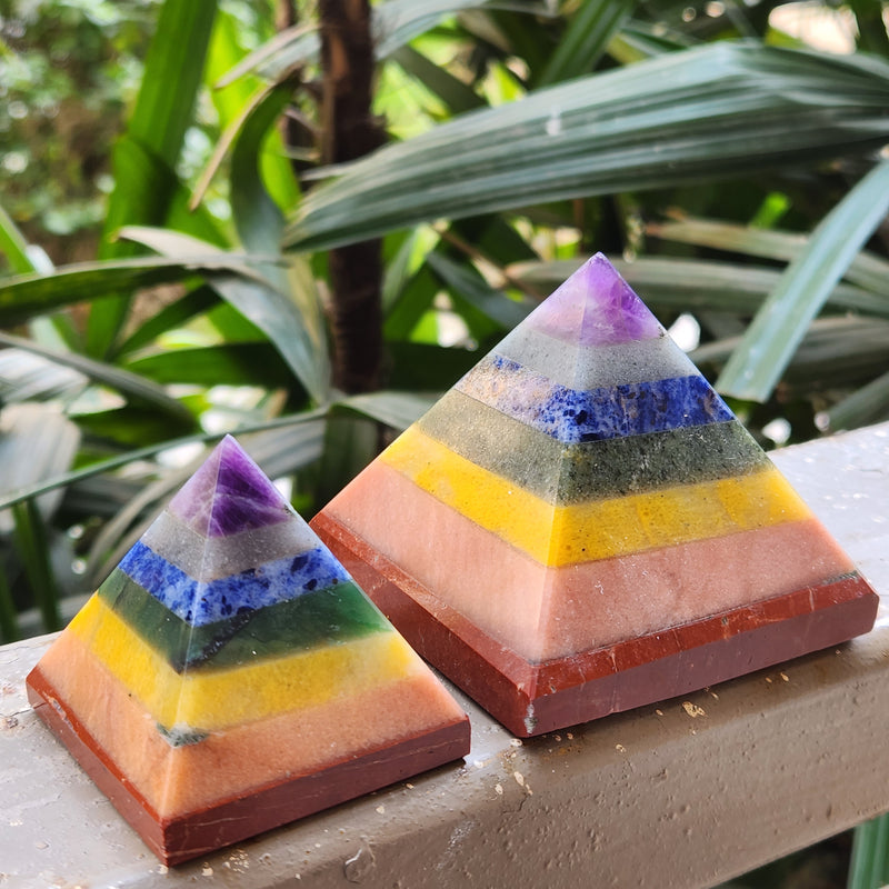Natural Seven-7 Chakra Pyramid