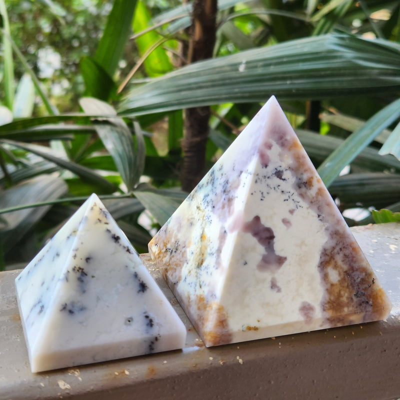 Natural Dendritic Sage Jasper Pyramid