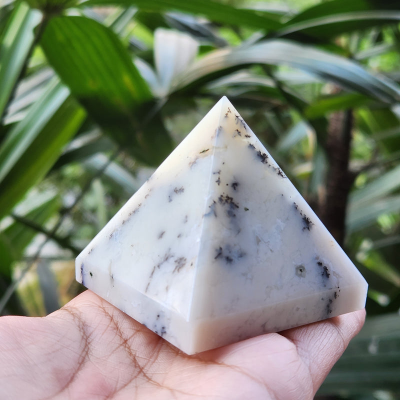 Natural Dendritic Sage Jasper Pyramid