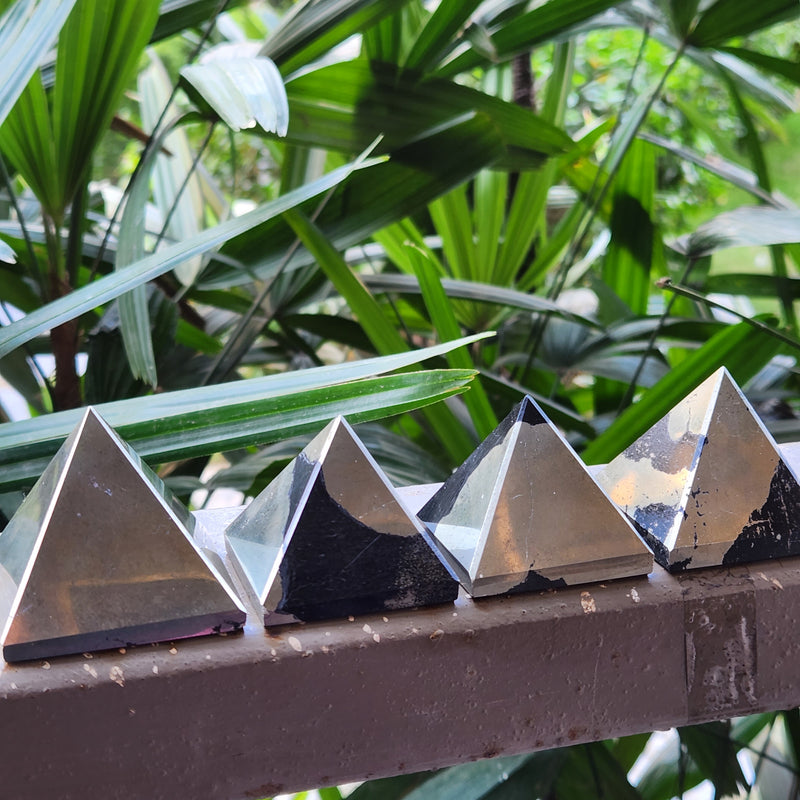 Natural Pyrite Crystal Pyramid for Money Abundance