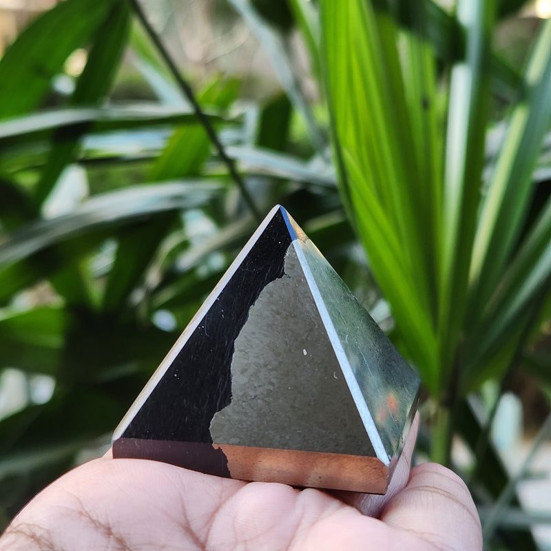 Natural Pyrite Crystal Pyramid for Money Abundance