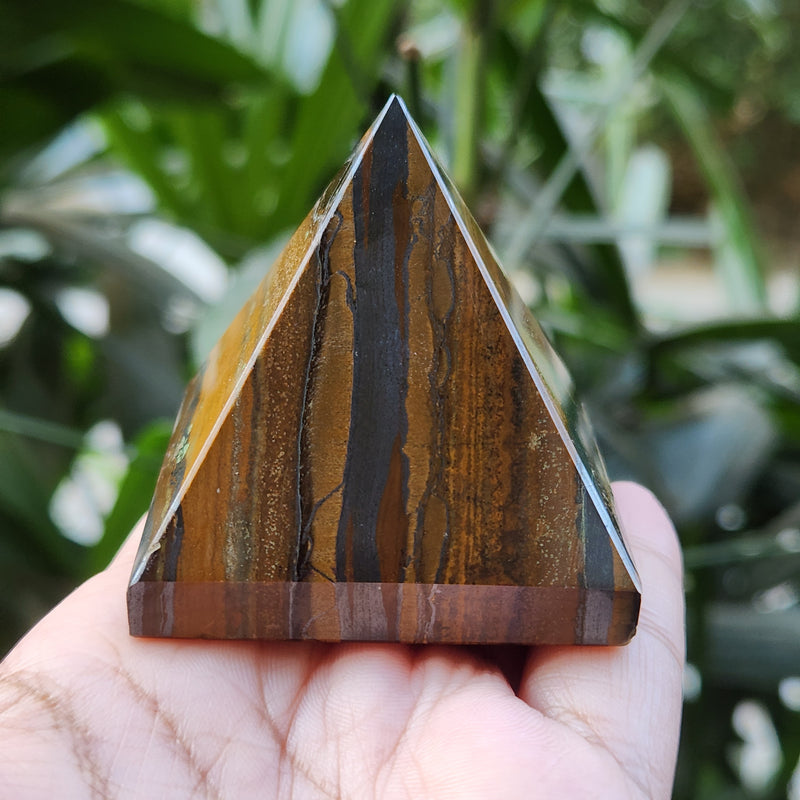 Natural Tiger Eye Pyramid Crystal