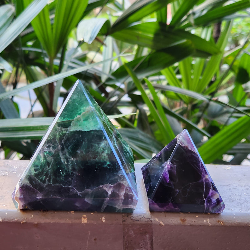 Natural Fluorite Crystal Pyramid