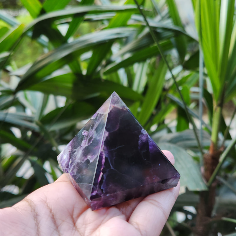 Natural Fluorite Crystal Pyramid