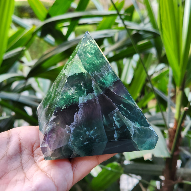 Natural Fluorite Crystal Pyramid