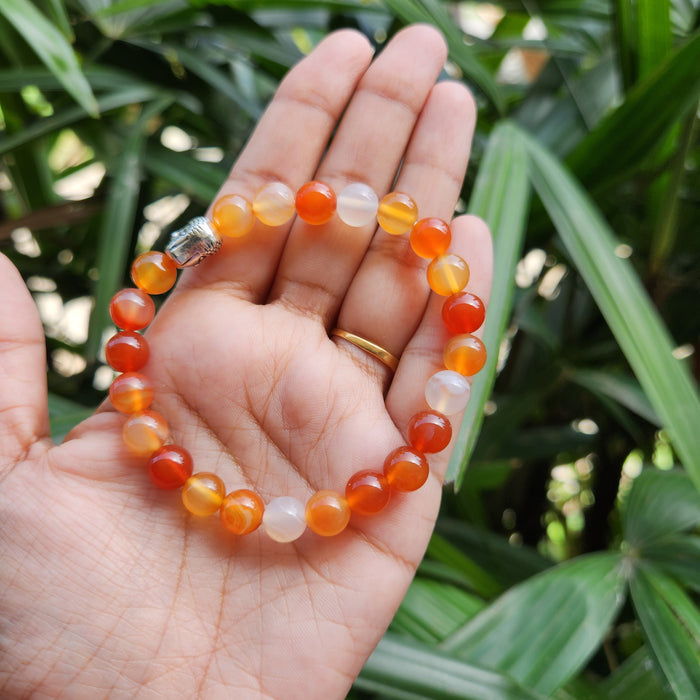 Certified & Energised Orange Carnelian Bracelet for Creativity