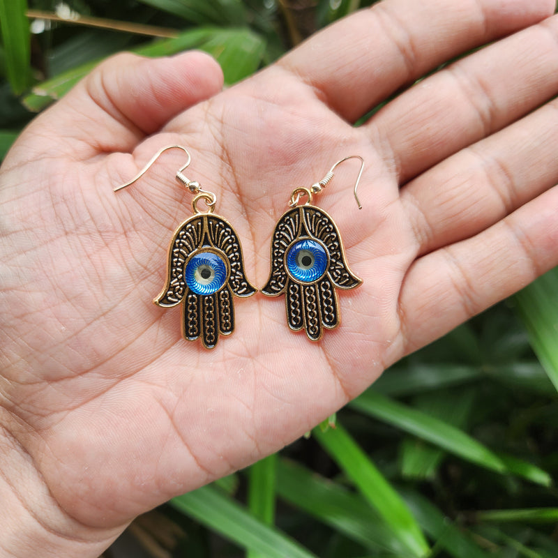 Evil Eye Earrings - Artificial Metal
