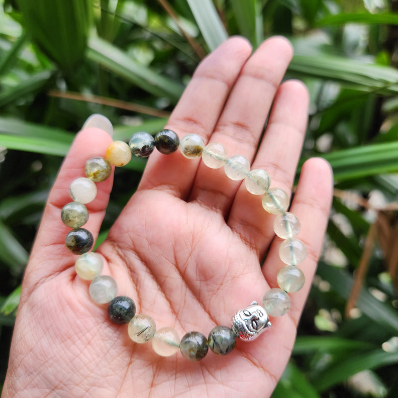 Certified & Energised Prehnite Bracelet for Releasing, Healing, Cooling Anger & Let go
