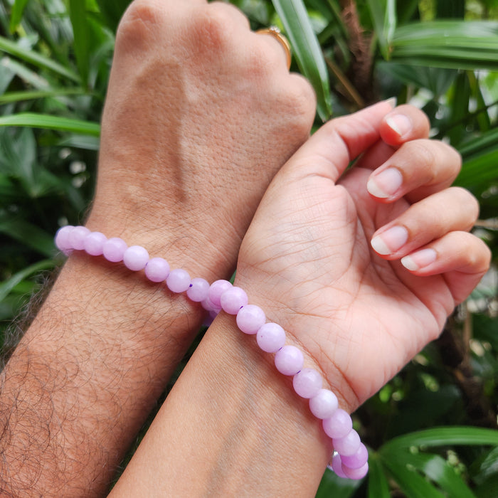 Certified & Energised Kunzite Bracelet Online for Emotional Healing, Unconditional Love, Joy