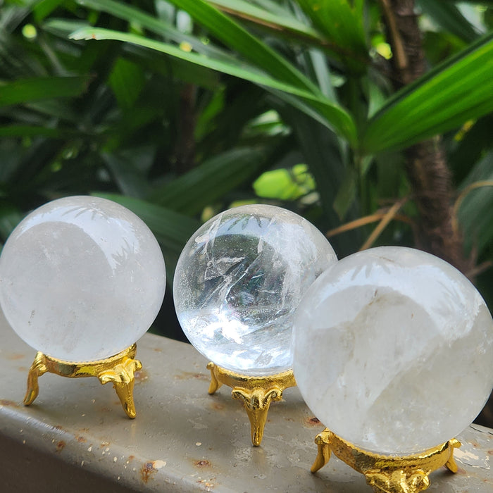 Clear Quartz Crystal Ball Sphere AAA Quality with Stand