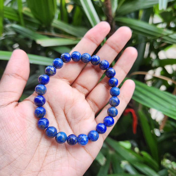 Certified & Energised Lapis Lazuli Bracelet with Buddha Charm for Communication, Intuition and Inner Power