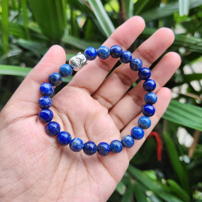 Buy Reiki Crystal Products Natural Lapis Lazuli Dyed Bracelet Crystal Stone  8mm Faceted Bracelet for Reiki Healing and Crystal Healing Stones | Globally