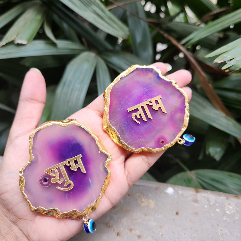 Crystal Agate Shubh Labh for Home, Offices