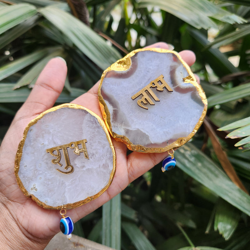 Crystal Agate Shubh Labh for Home, Offices