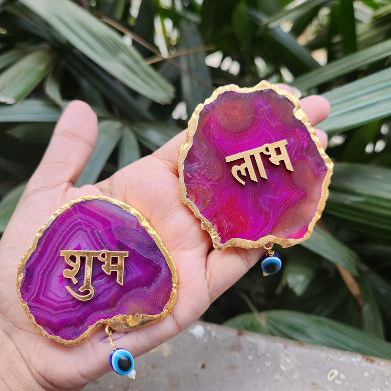 Crystal Agate Shubh Labh for Home, Offices