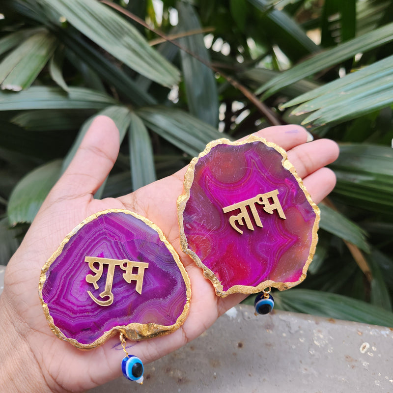 Crystal Agate Shubh Labh for Home, Offices