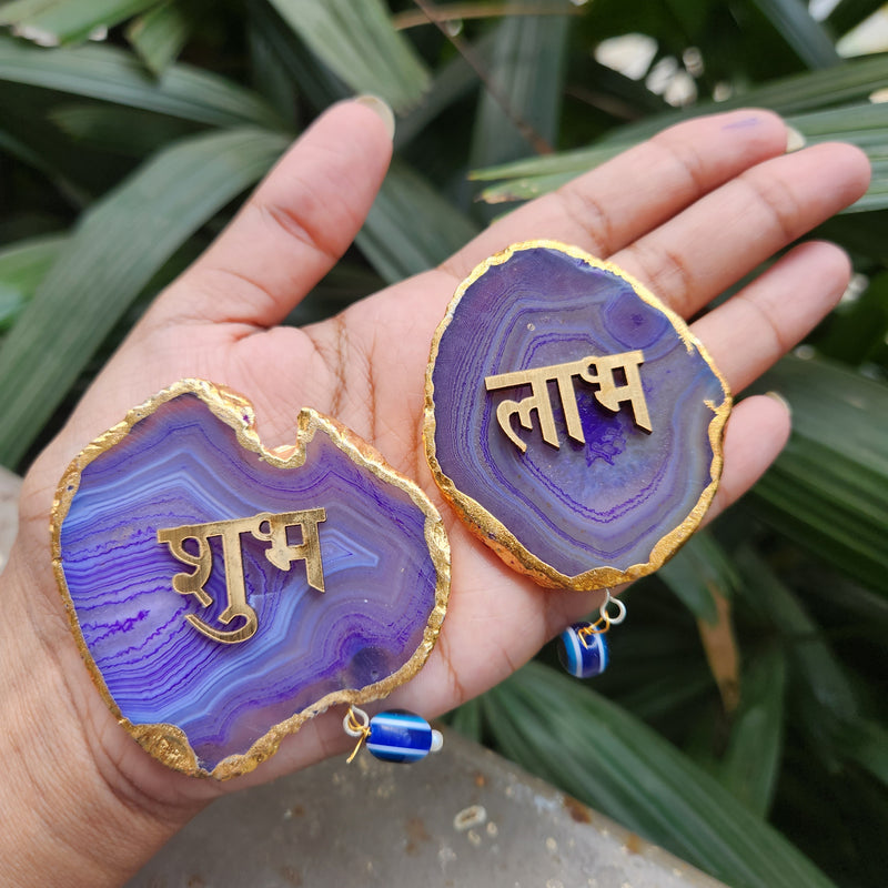 Crystal Agate Shubh Labh for Home, Offices