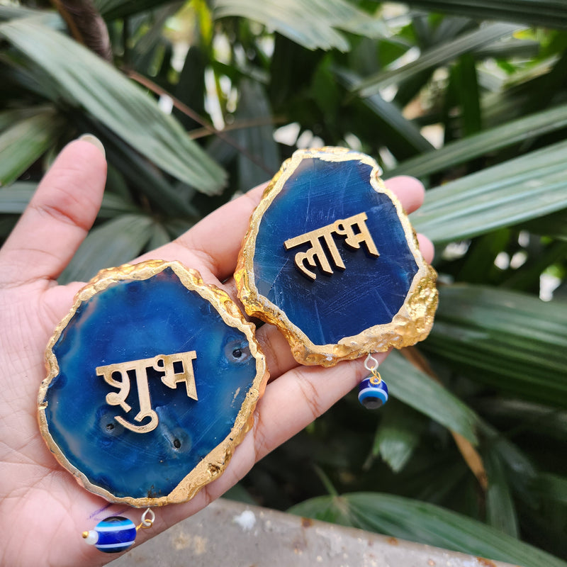 Crystal Agate Shubh Labh for Home, Offices