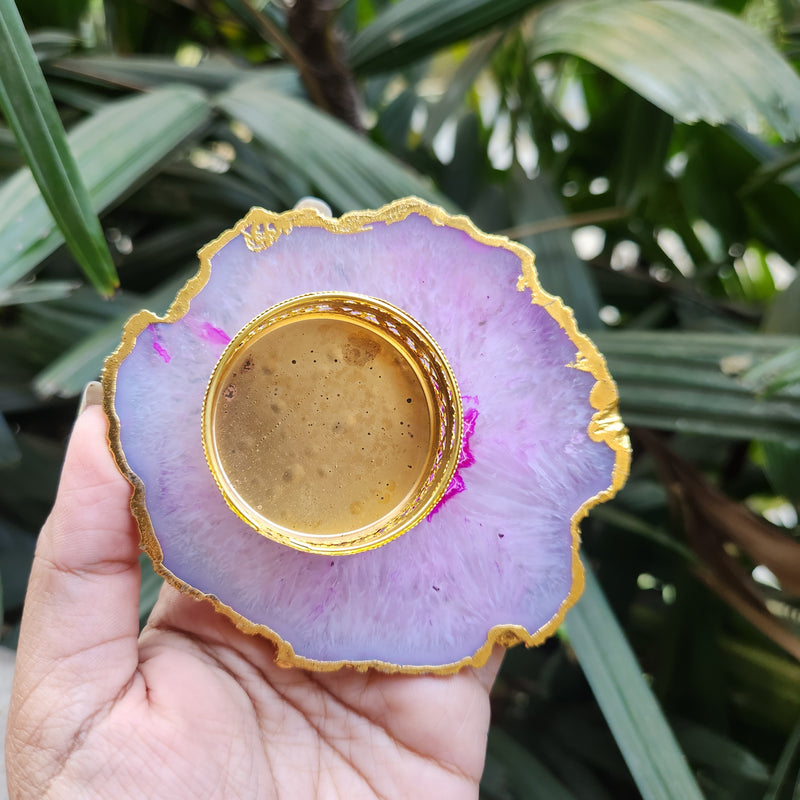Crystal Agate Candle Holder