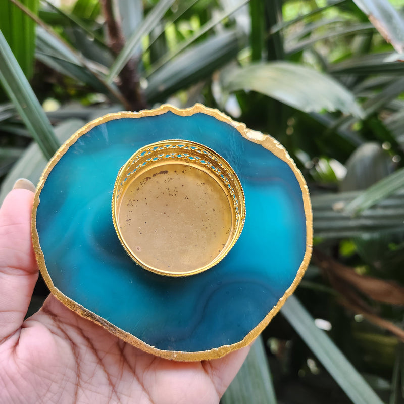 Crystal Agate Candle Holder