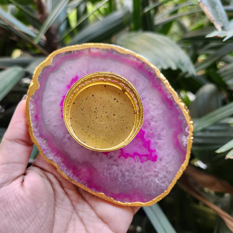 Crystal Agate Candle Holder