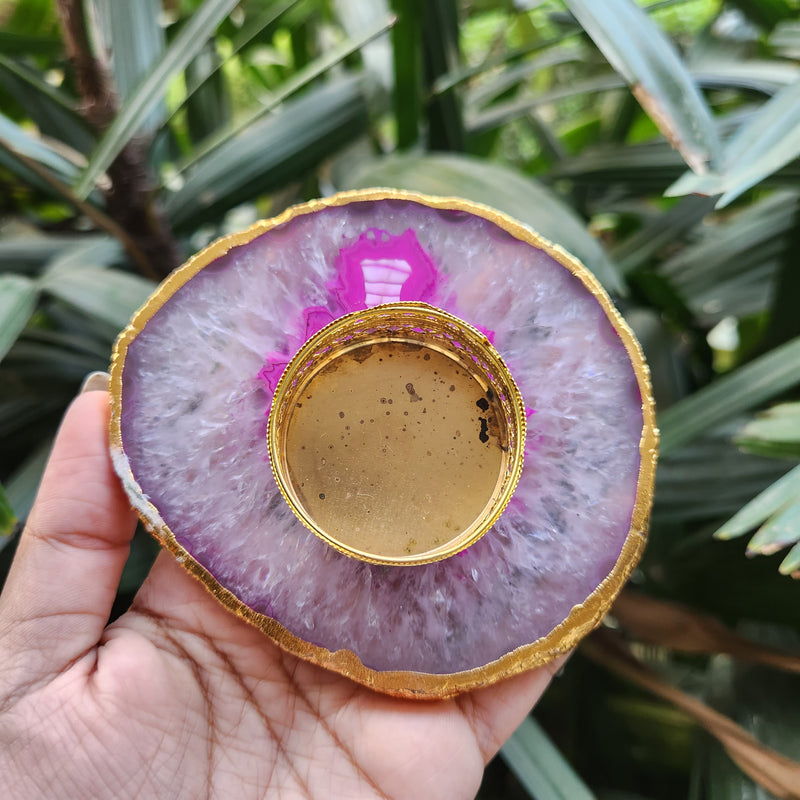 Crystal Agate Candle Holder