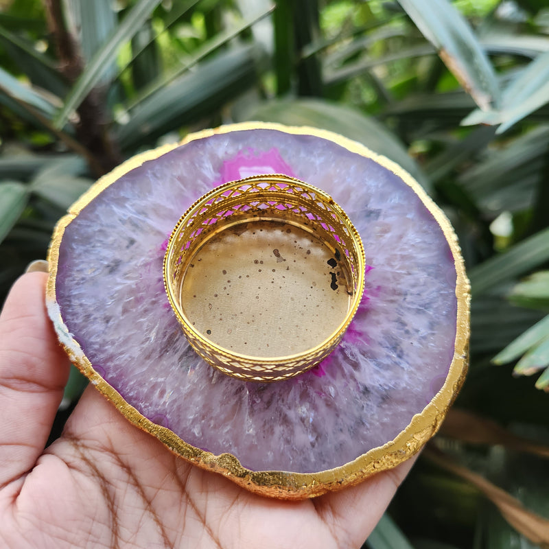 Crystal Agate Candle Holder