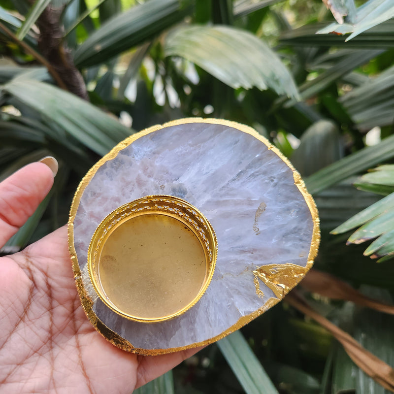 Crystal Agate Candle Holder