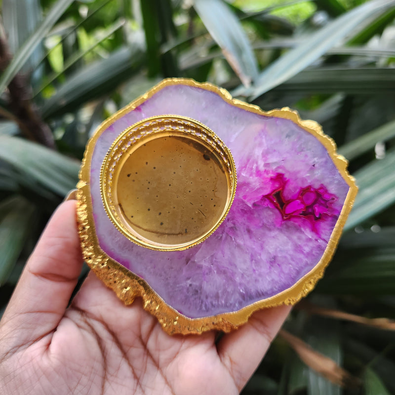 Crystal Agate Candle Holder