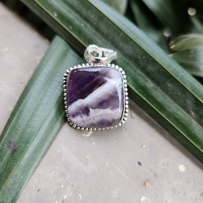 Certified Amethyst Square Pendant Online without Chain