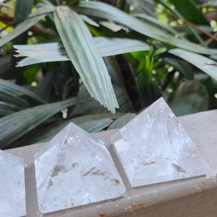 Buy Natural Clear Quartz Pyramid for Cleansing Charging Protection
