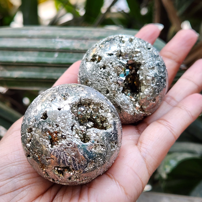 Peru Pyrite Sphere Crystal Ball Sphere with complimentary stand