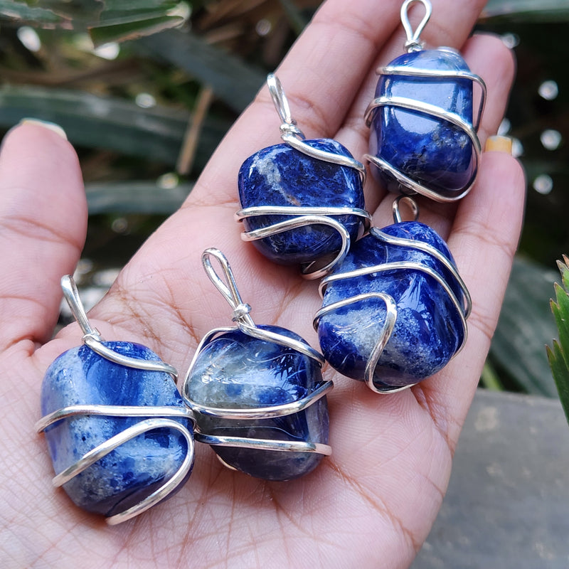 Certified Sodalite Tumbled Pendant