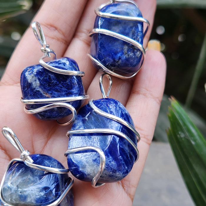 Certified Sodalite Tumbled Pendant