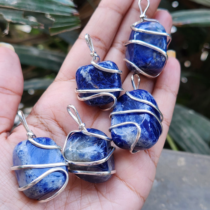 Certified Sodalite Tumbled Pendant