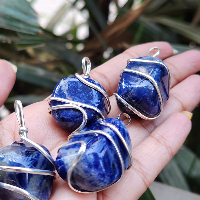 Certified Sodalite Tumbled Pendant