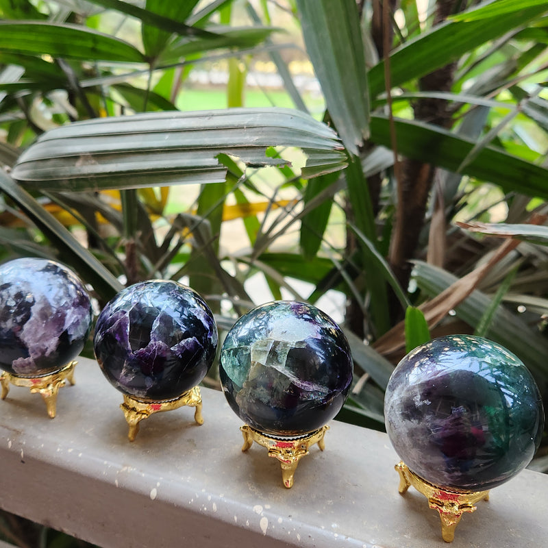 Multi Fluorite Crystal Ball Sphere
