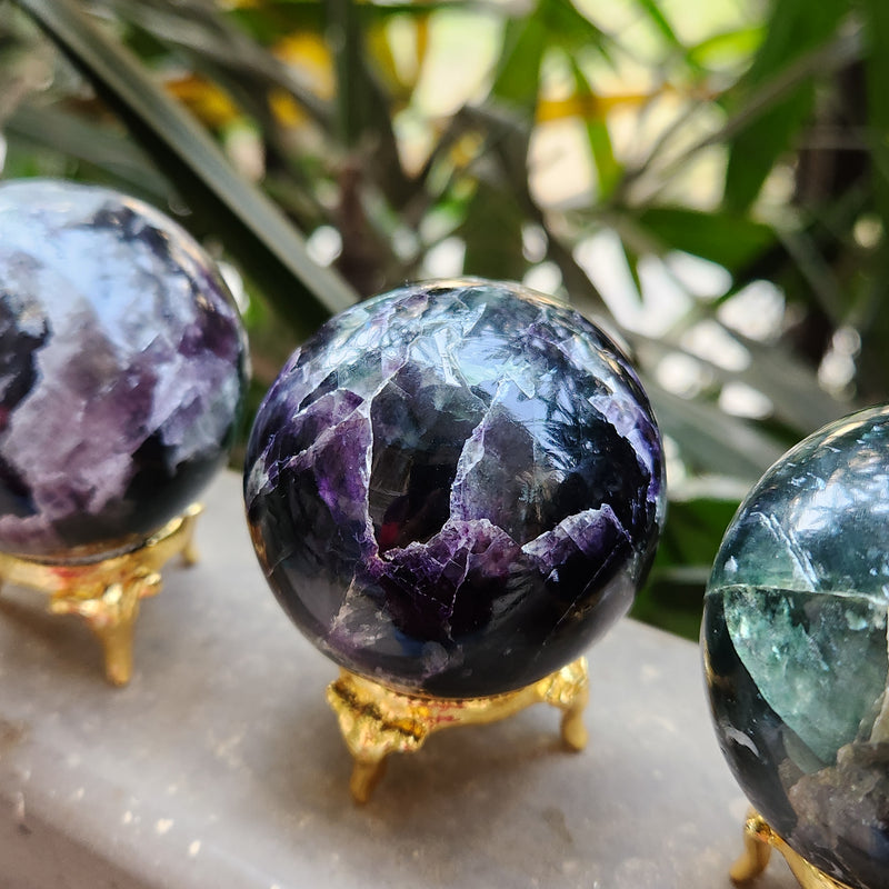 Multi Fluorite Crystal Ball Sphere