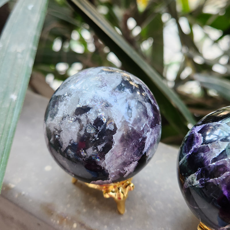 Multi Fluorite Crystal Ball Sphere